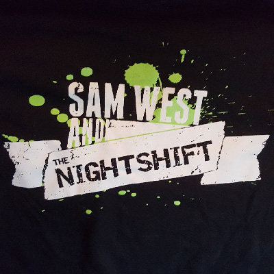 Sam West and the Nightshift Green Splatter Tee